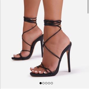 Size 9 Never worn black lace up heels